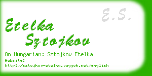 etelka sztojkov business card